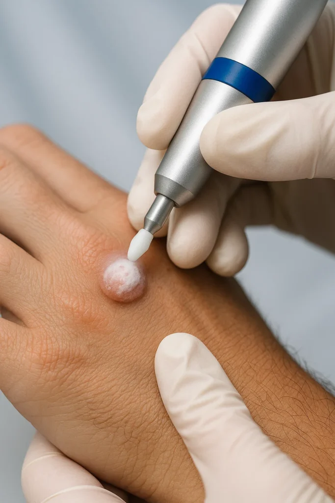 example of wart removal Basildon using cryopen