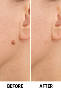 Skin tags removal Basildon before and after