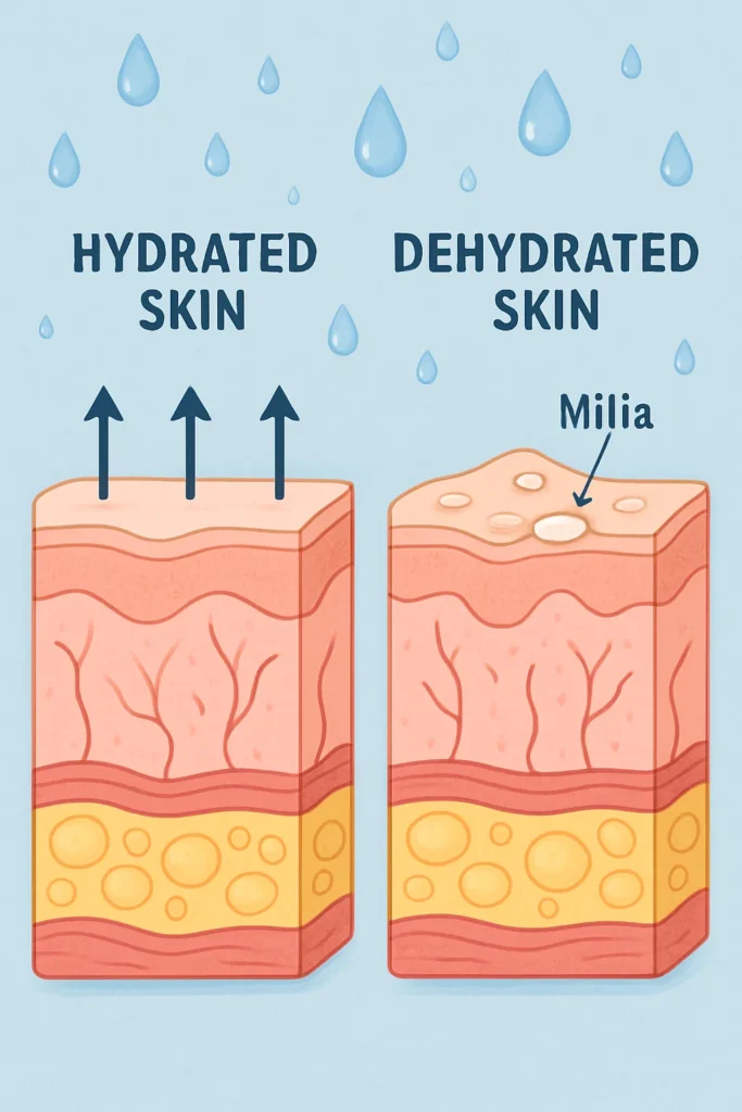 The importance of hydration and milia production Basildon