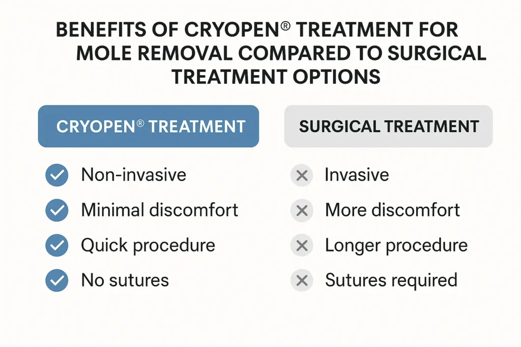 Benefits of facial mole removal Basildon - call our team today to book a consultation